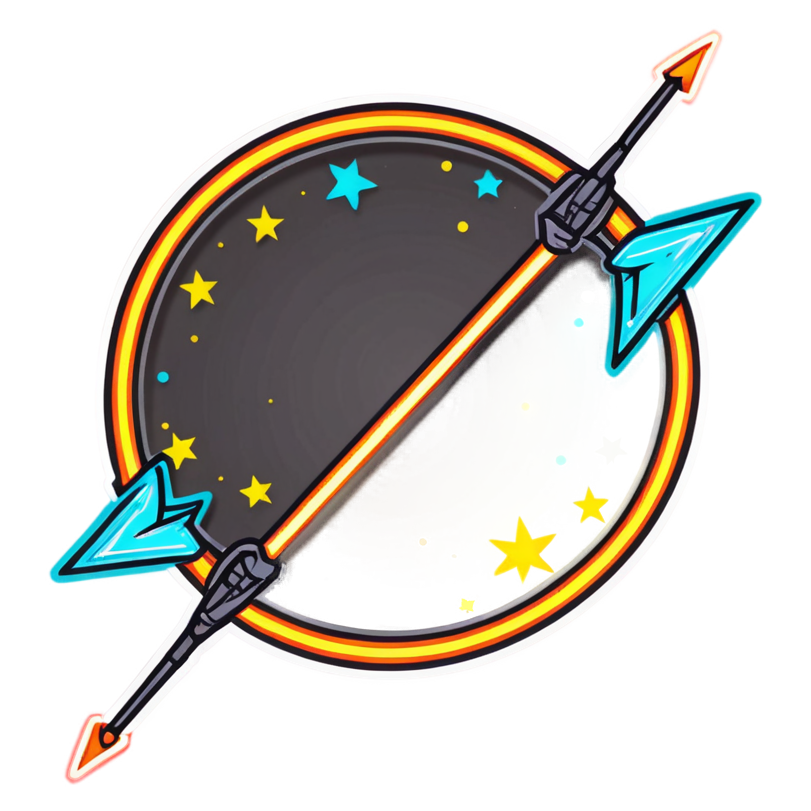 Sagittarius (neon) — zodiac stickers