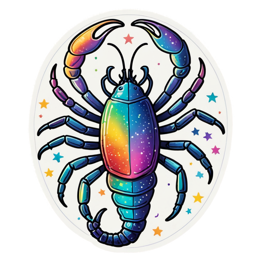 Scorpio (holographic) — zodiac stickers