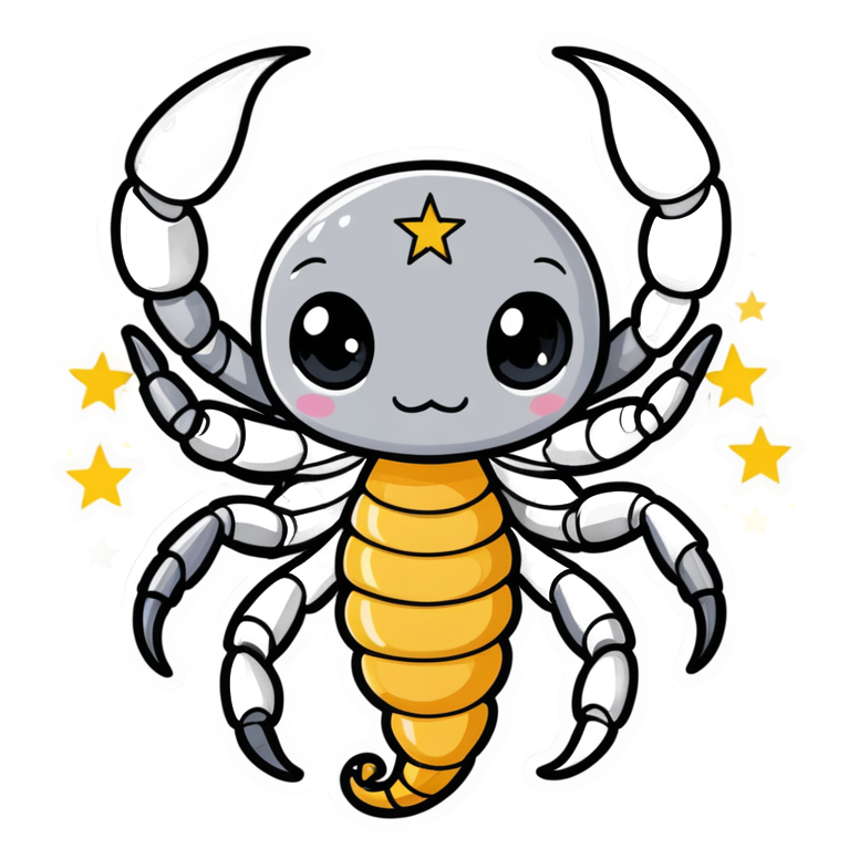 Scorpio (kawaii) — zodiac stickers