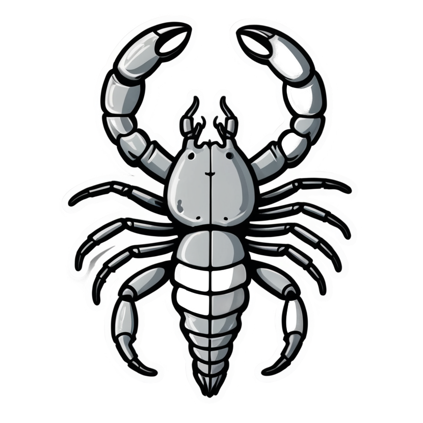 Scorpio (lineart) — zodiac stickers