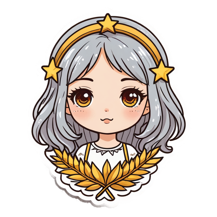 Virgo (kawaii) — zodiac stickers