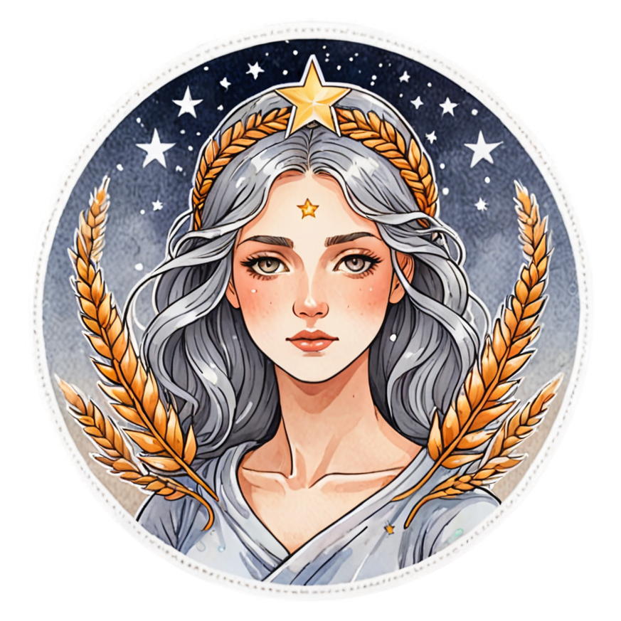 Virgo (watercolor) — zodiac stickers