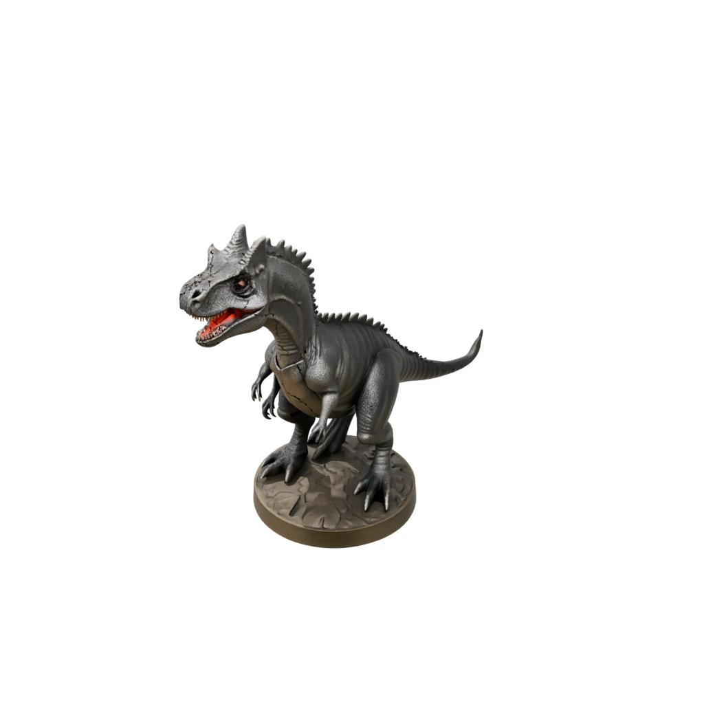 Bronze Chibi Carnotaurus — dinosaurs 3D print model, STL