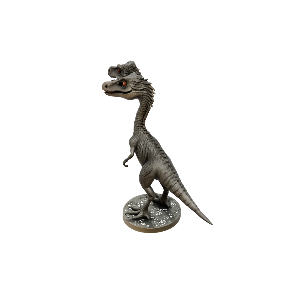 Bronze Chibi Deinonychus — dinosaurs 3D print model, STL