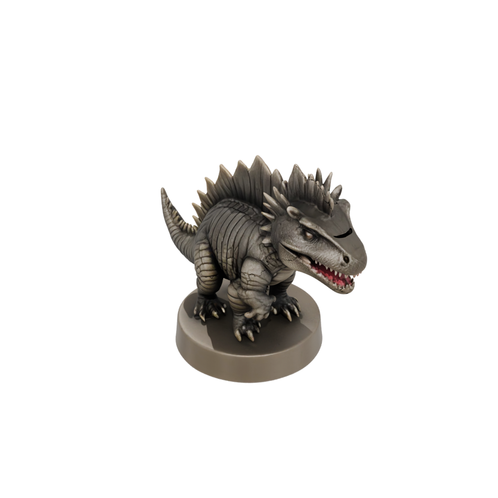 Bronze Chibi Dimetrodon — dinosaurs 3D print model, STL