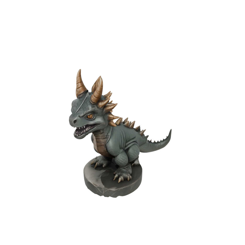 Bronze Chibi Styracosaurus — dinosaurs 3D print model, STL