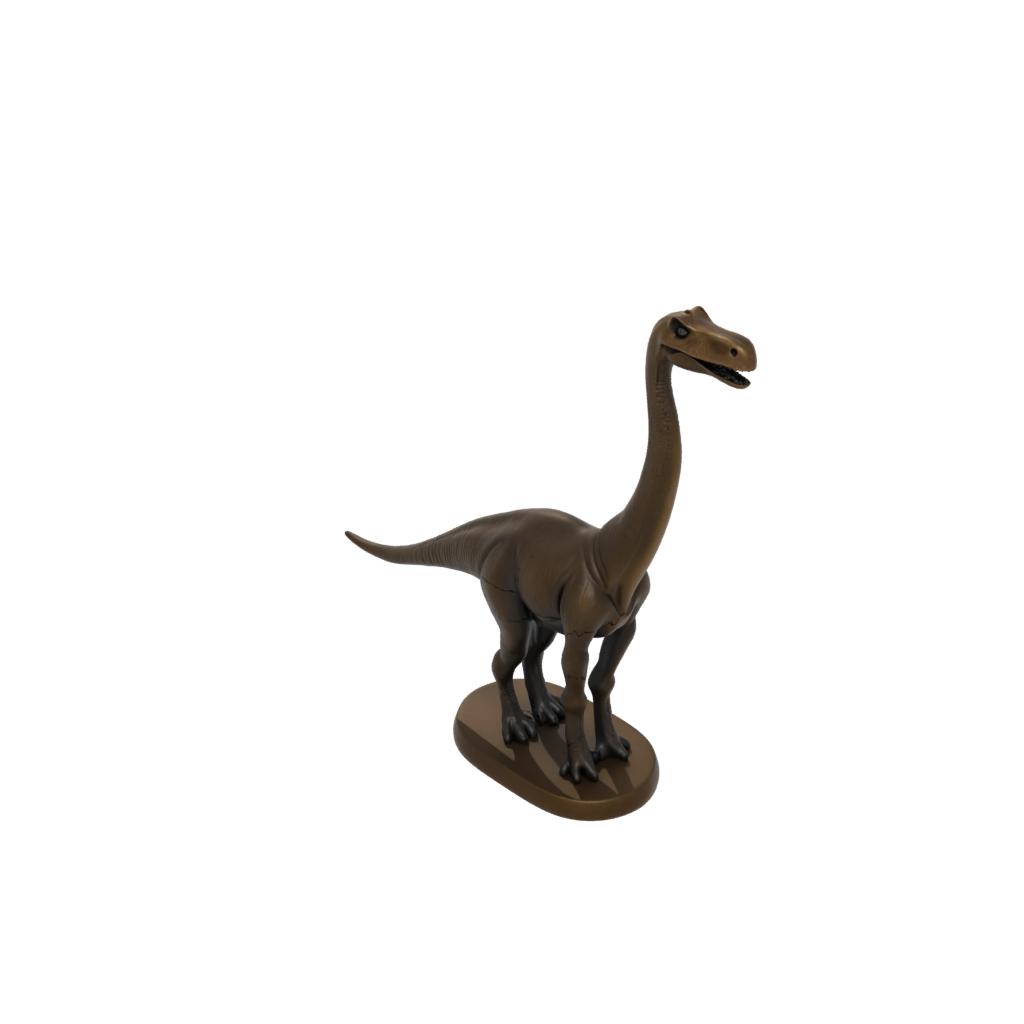 Bronze Feathered Brachiosaurus — dinosaurs 3D print model, STL