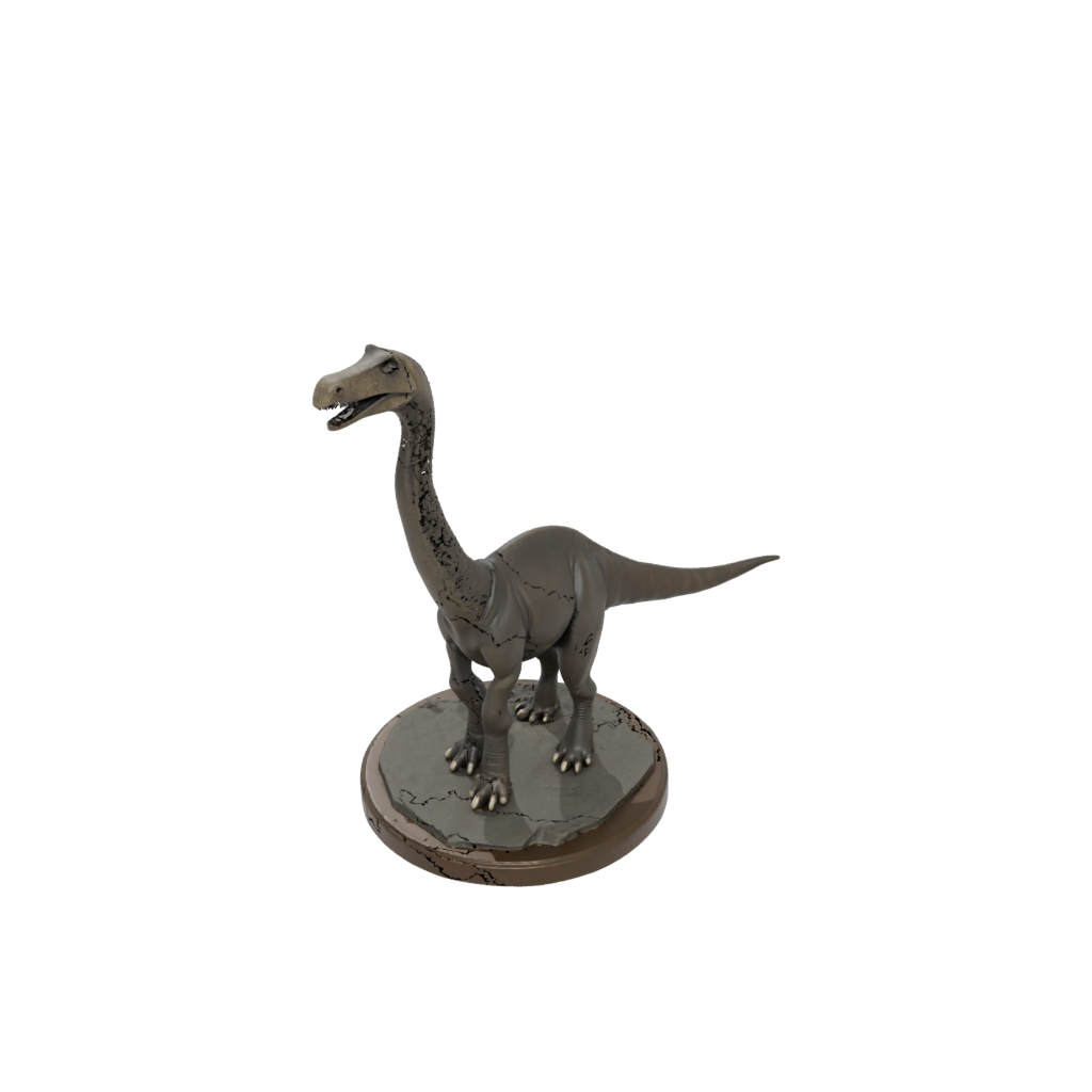 Bronze Feathered Diplodocus — dinosaurs 3D print model, STL