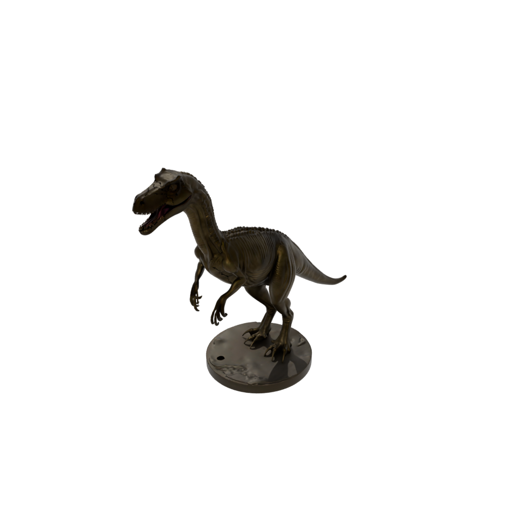 Bronze Flexi Baryonyx — dinosaurs 3D print model, STL