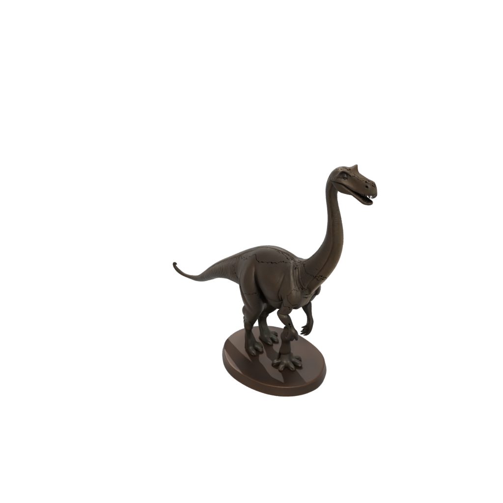 Bronze Flexi Brachiosaurus — dinosaurs 3D print model, STL