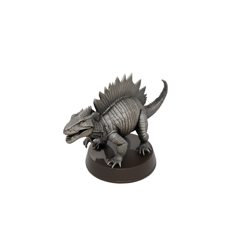 Bronze Flexi Dimetrodon — dinosaurs 3D print model, STL