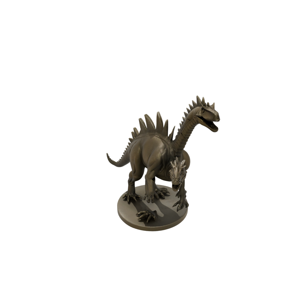 Bronze Flexi Kentrosaurus — dinosaurs 3D print model, STL