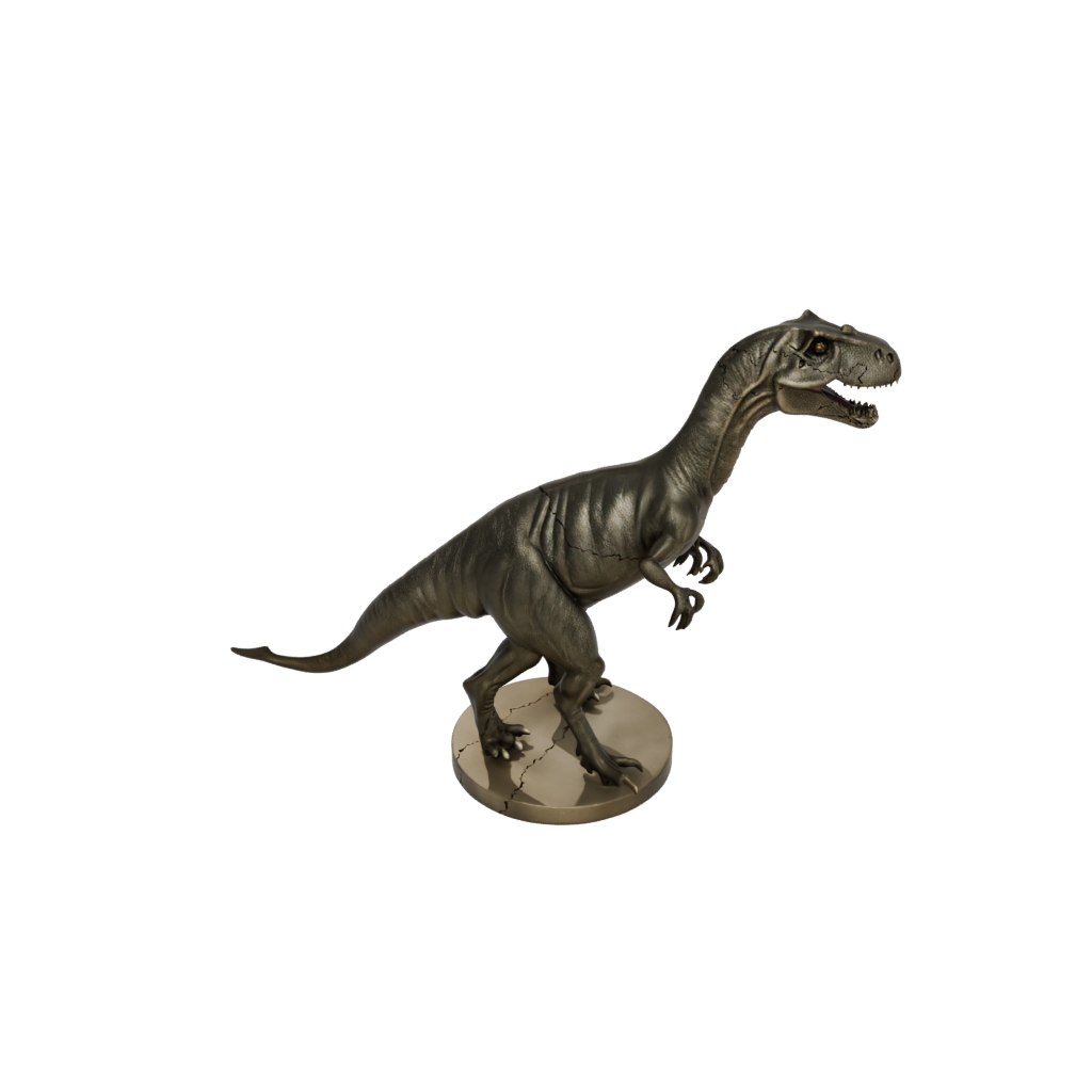Bronze Flexi Megalosaurus — dinosaurs 3D print model, STL