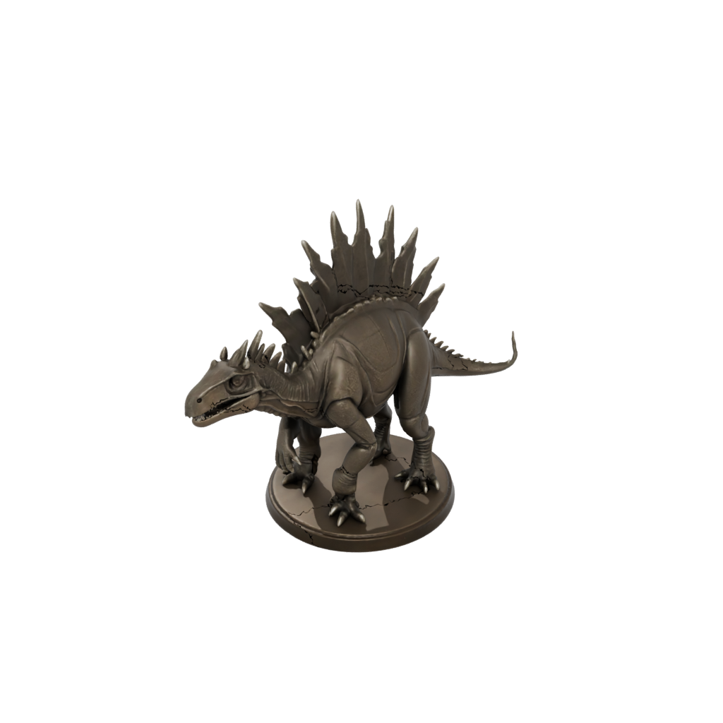 Bronze Flexi Stegosaurus — dinosaurs 3D print model, STL