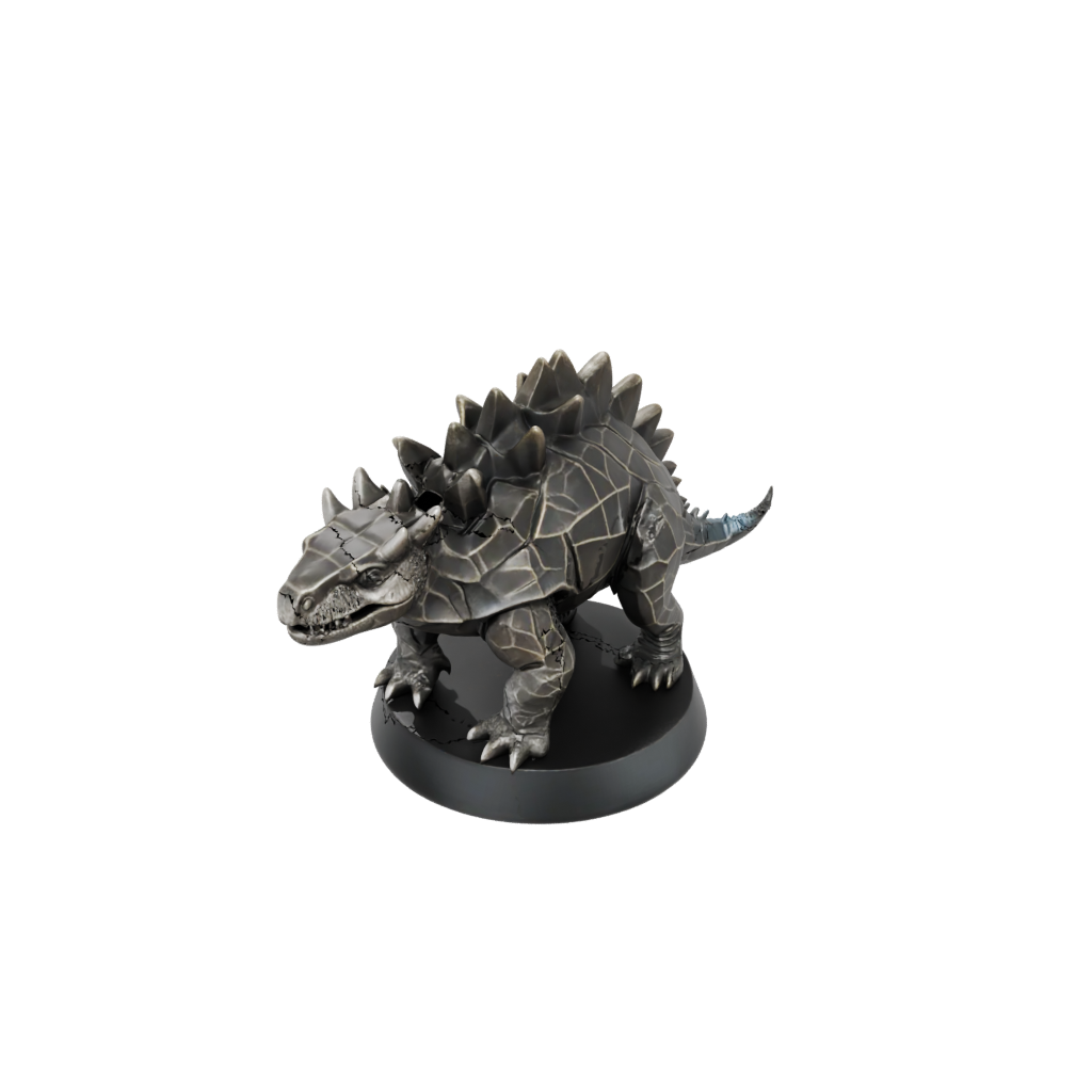 Bronze Low-Poly Ankylosaurus — dinosaurs 3D print model, STL