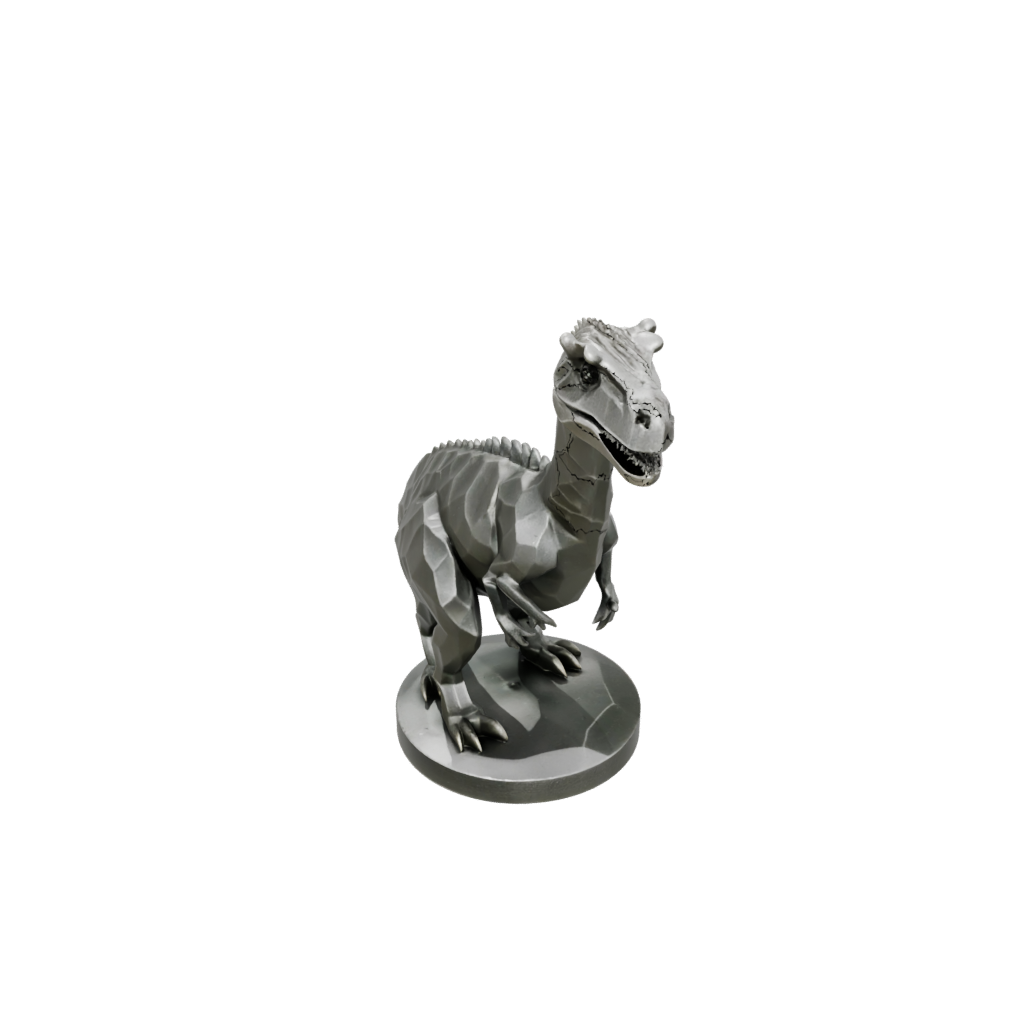 Bronze Low-Poly Iguanodon — dinosaurs 3D print model, STL