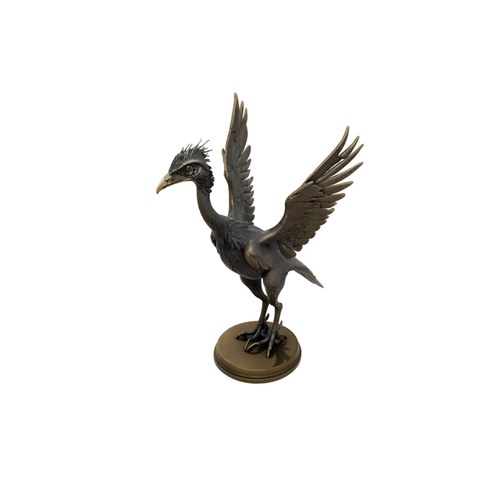 Bronze Archaeopteryx — dinosaurs 3D print model, STL