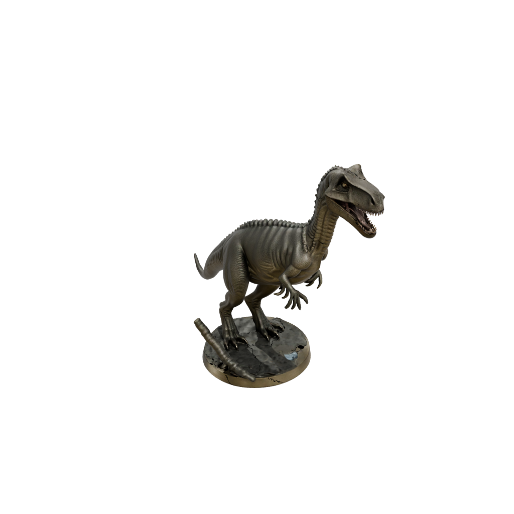 Bronze Baryonyx — dinosaurs 3D print model, STL