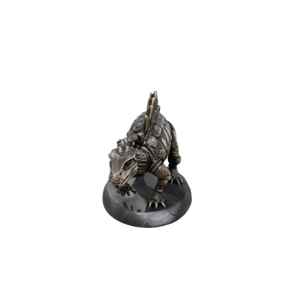 Bronze Skeleton Ankylosaurus — dinosaurs 3D print model, STL