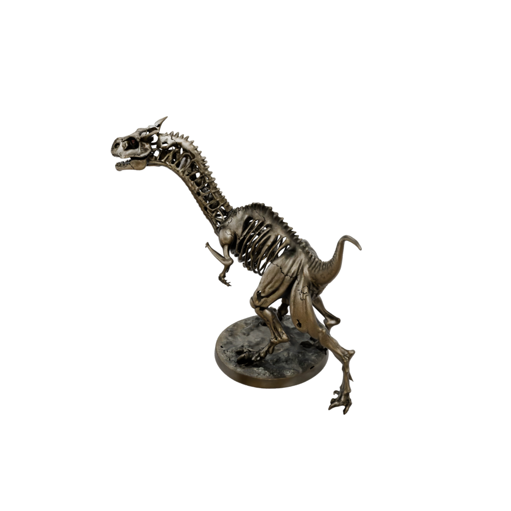 Bronze Skeleton Carnotaurus — dinosaurs 3D print model, STL