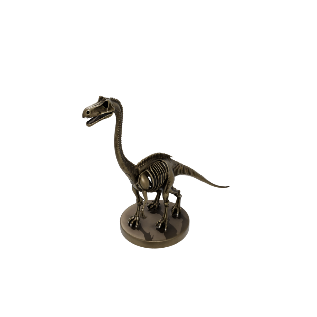 Bronze Skeleton Diplodocus — dinosaurs 3D print model, STL
