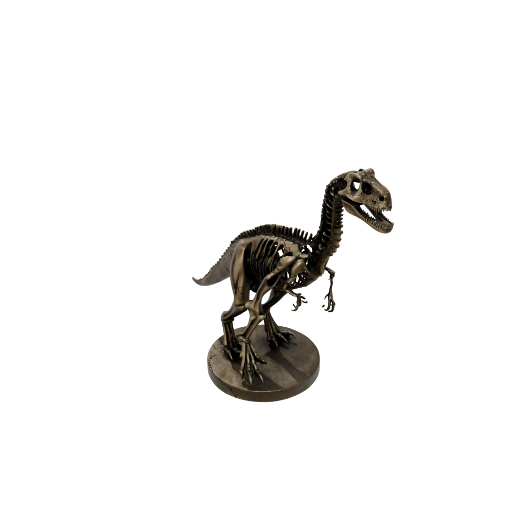 Bronze Skeleton Megalosaurus — dinosaurs 3D print model, STL