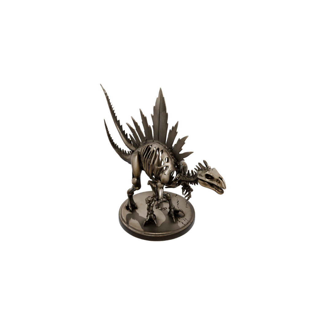 Bronze Skeleton Stegosaurus — dinosaurs 3D print model, STL