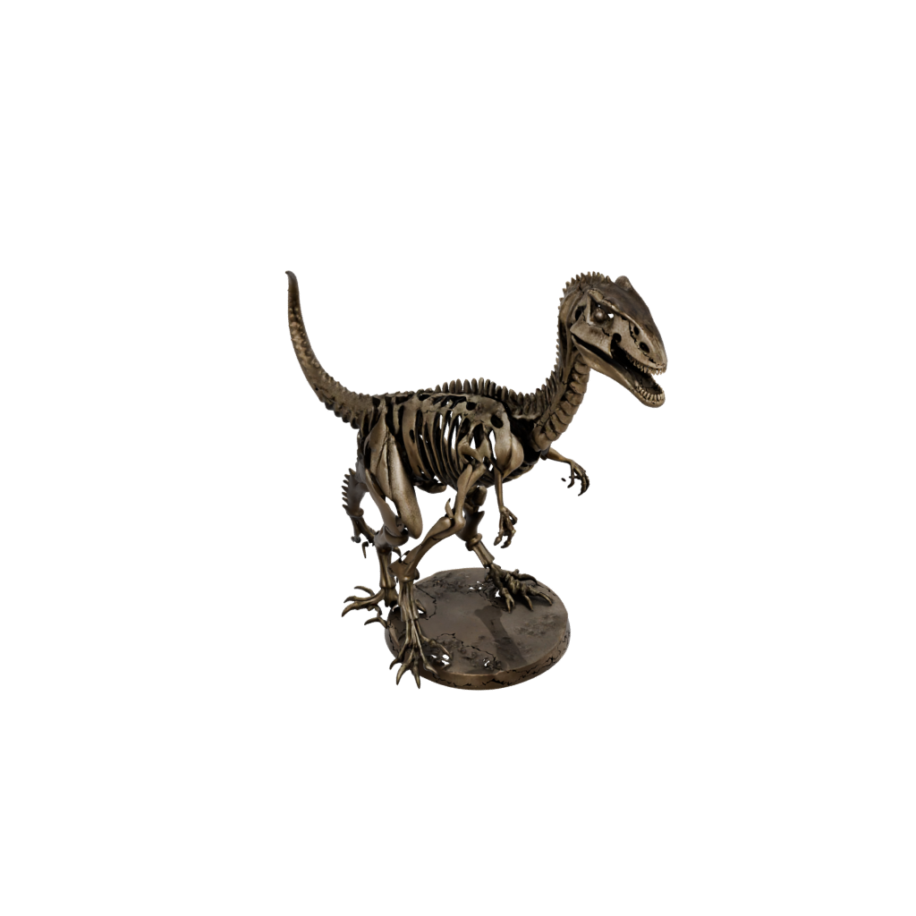 Bronze Skeleton Utahraptor — dinosaurs 3D print model, STL