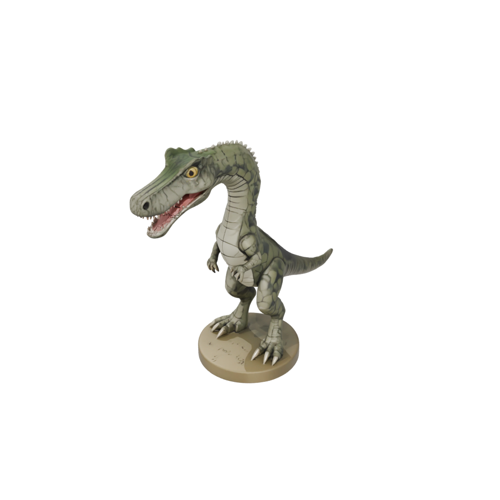 Camo Chibi Baryonyx — dinosaurs 3D print model, STL
