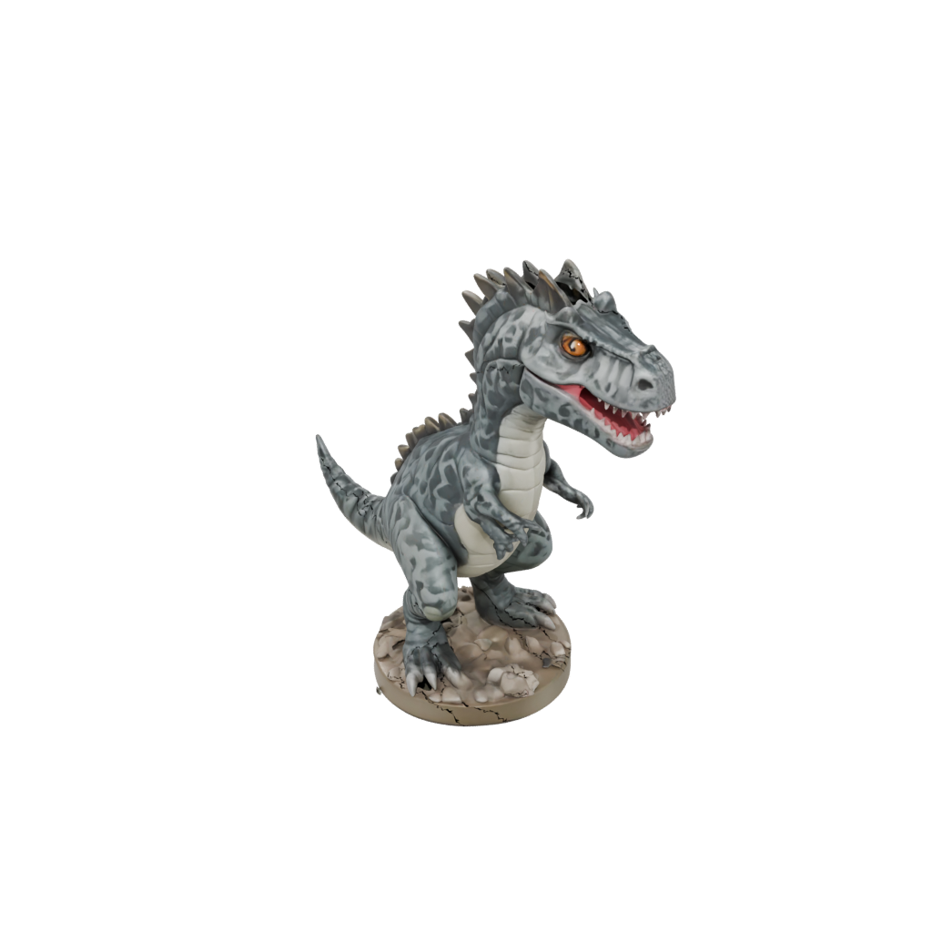Camo Chibi Carnotaurus — dinosaurs 3D print model, STL