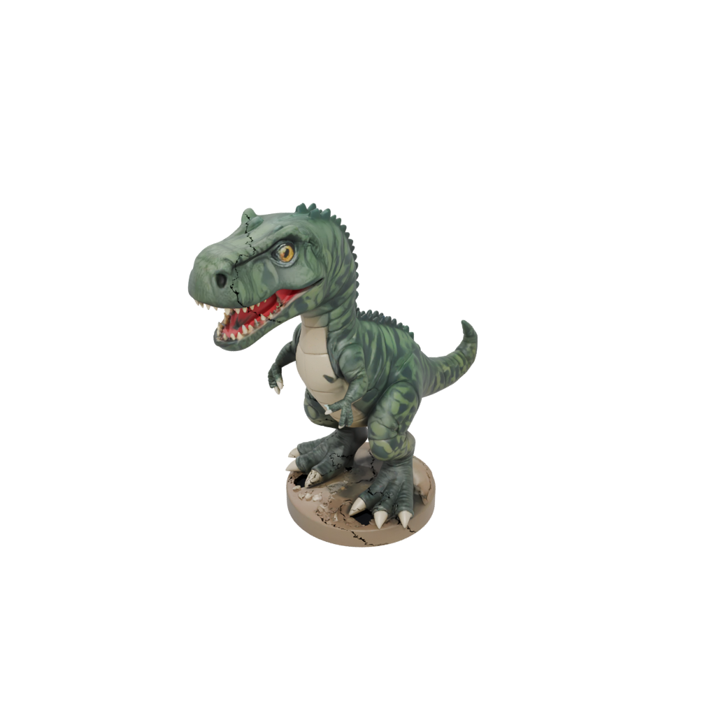 Camo Chibi Giganotosaurus — dinosaurs 3D print model, STL