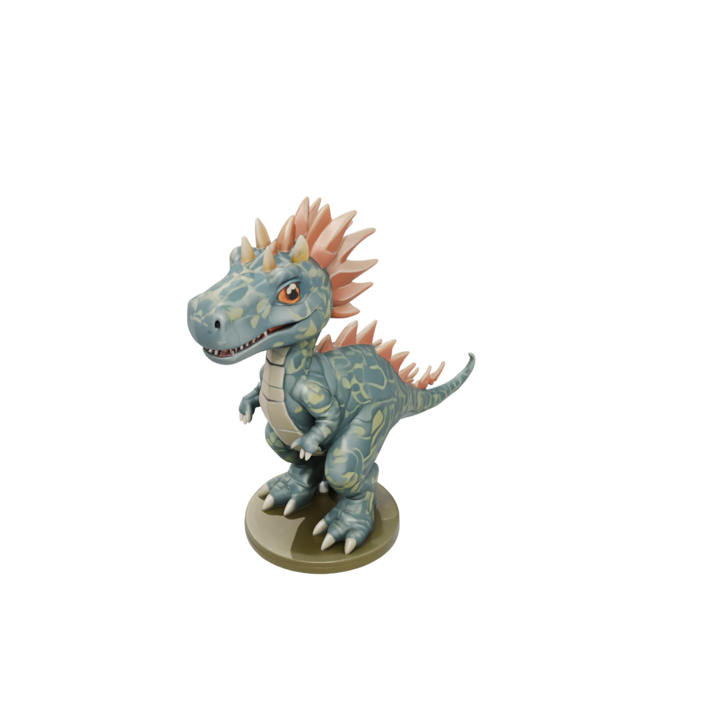 Camo Chibi Kentrosaurus — dinosaurs 3D print model, STL