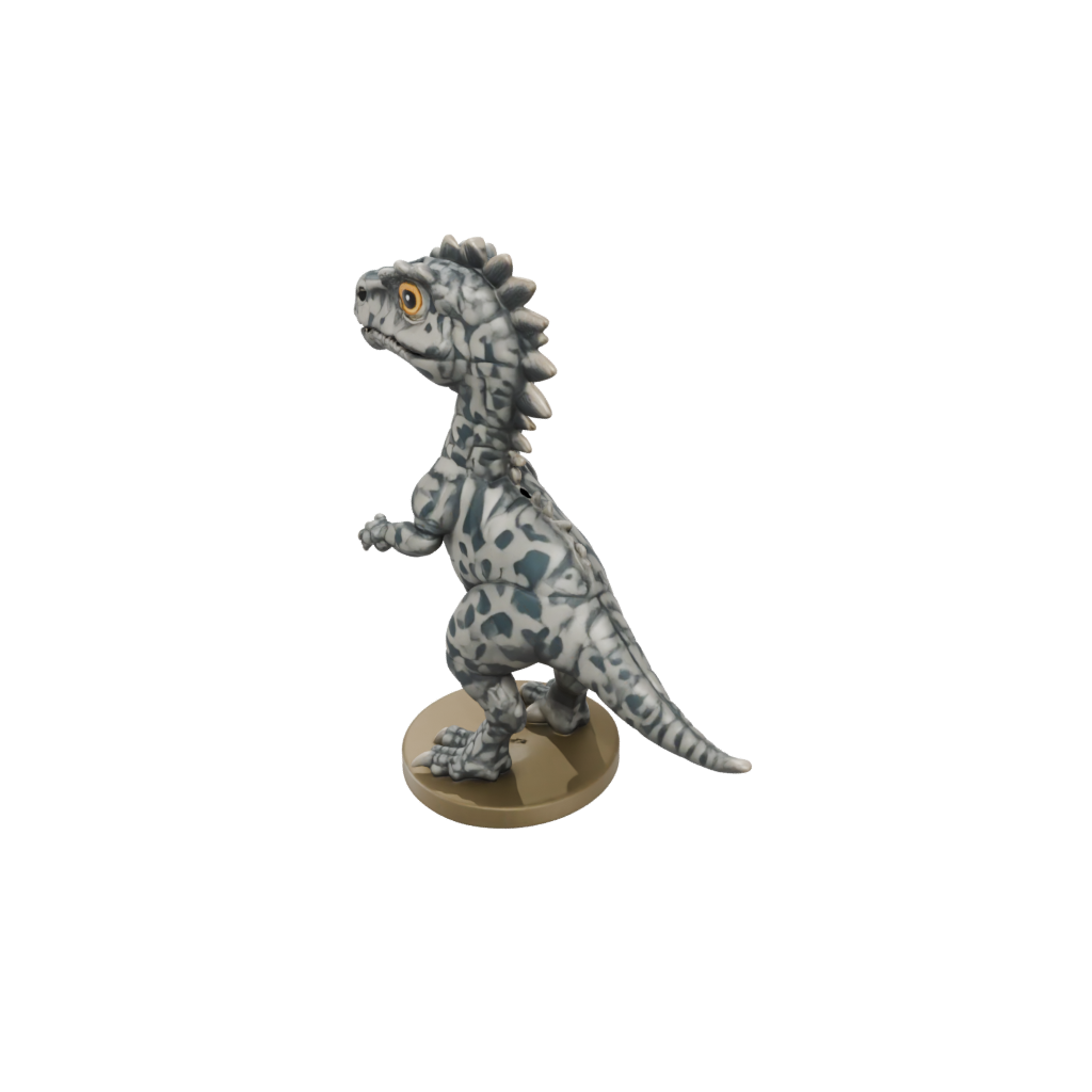 Camo Chibi Pachycephalosaurus — dinosaurs 3D print model, STL