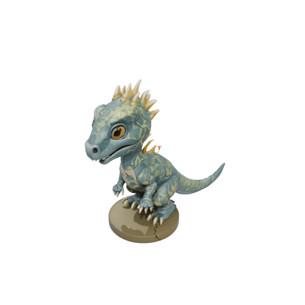 Camo Chibi Protoceratops — dinosaurs 3D print model, STL