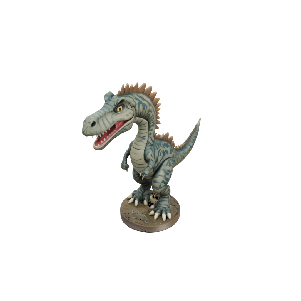 Camo Chibi Spinosaurus — dinosaurs 3D print model, STL
