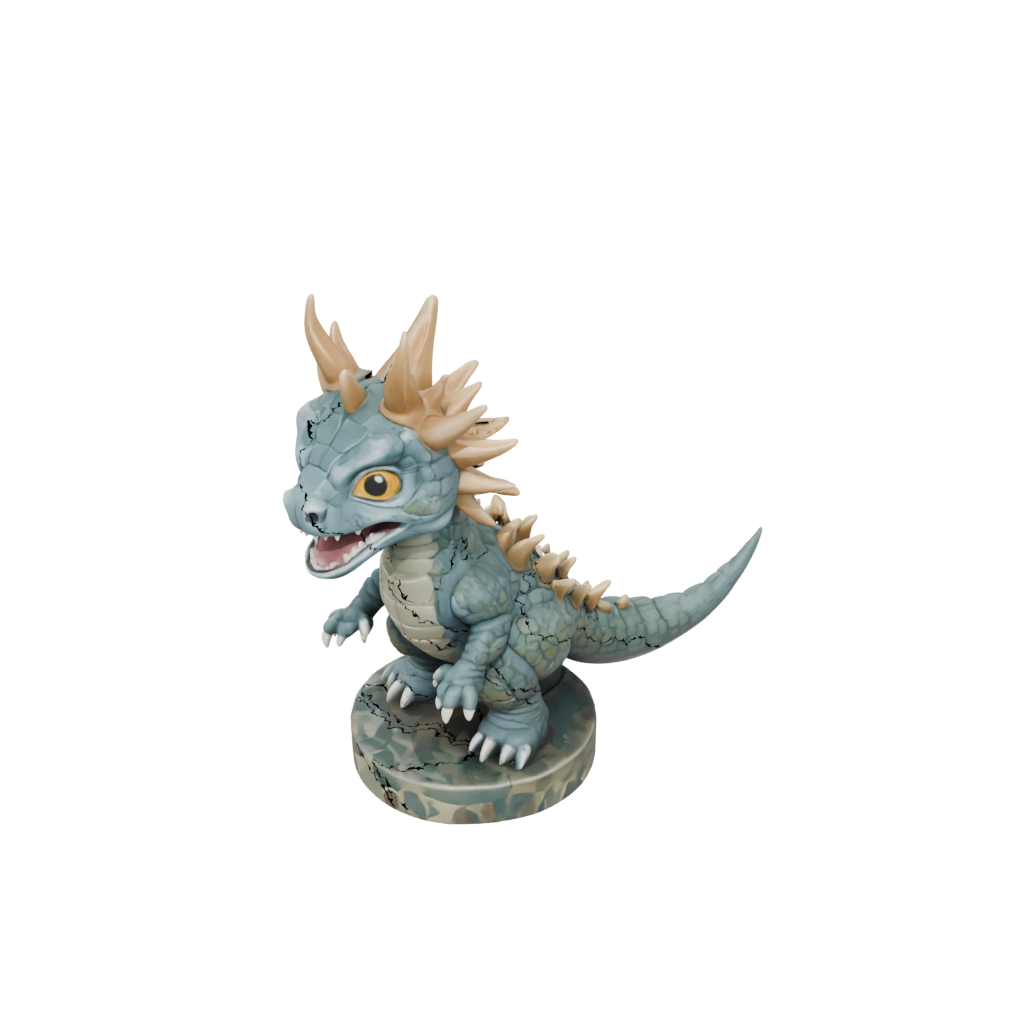 Camo Chibi Styracosaurus — dinosaurs 3D print model, STL