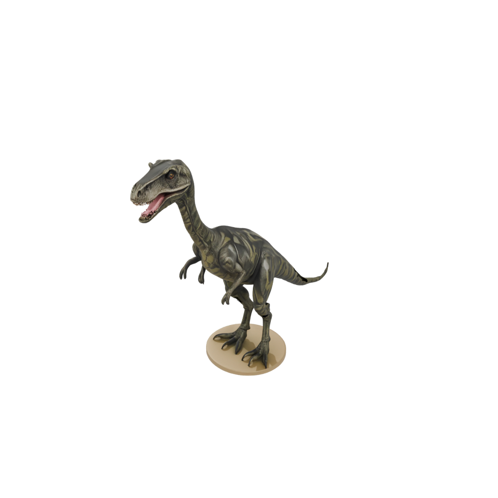 Camo Flexi Compsognathus — dinosaurs 3D print model, STL