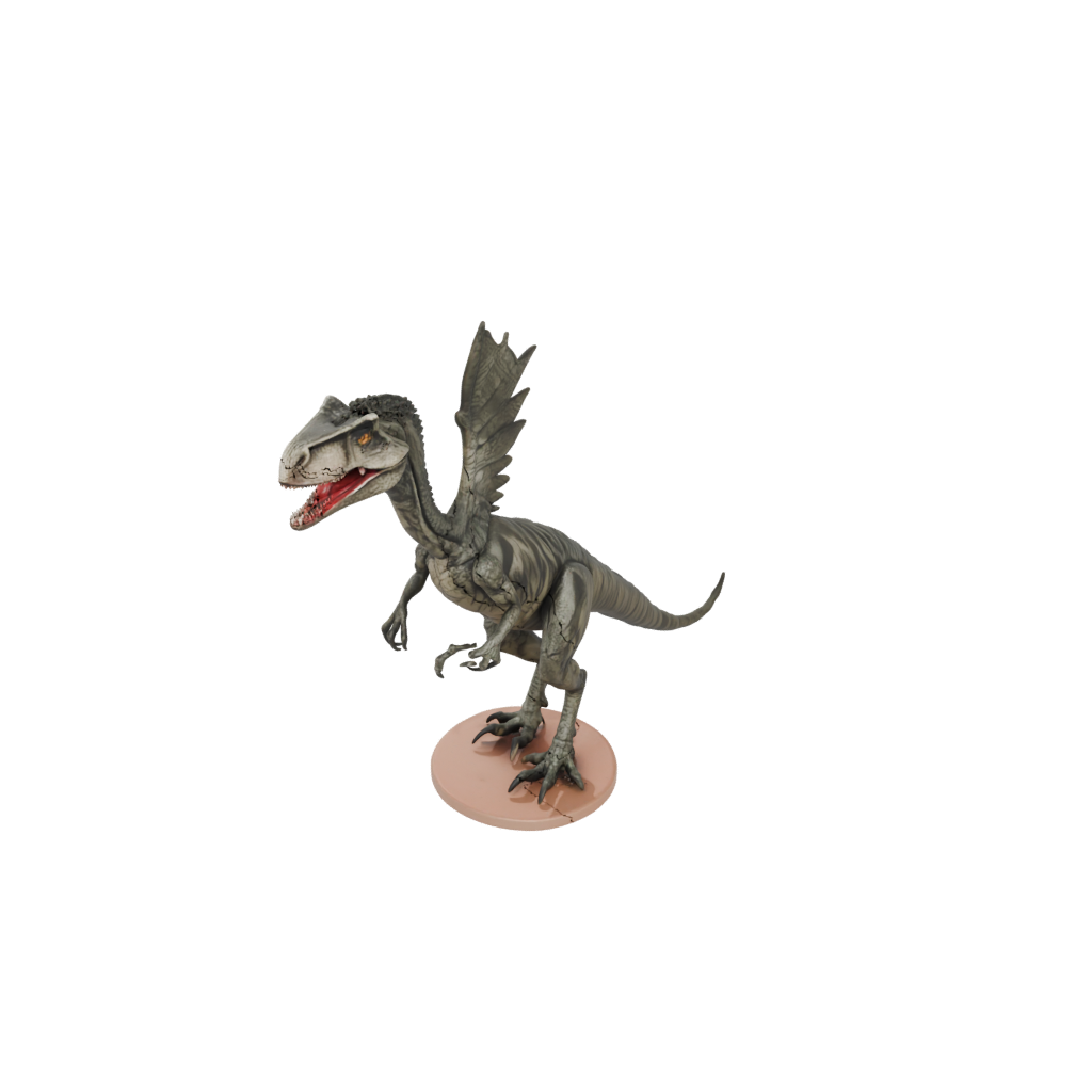 Camo Flexi Deinonychus — dinosaurs 3D print model, STL