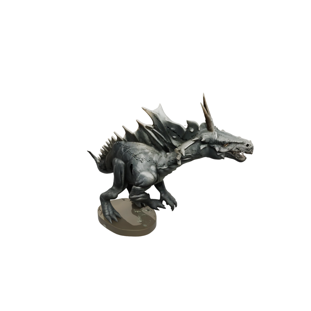 Camo Flexi Styracosaurus — dinosaurs 3D print model, STL