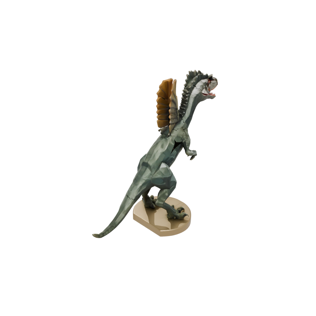 Camo Low-Poly Dilophosaurus