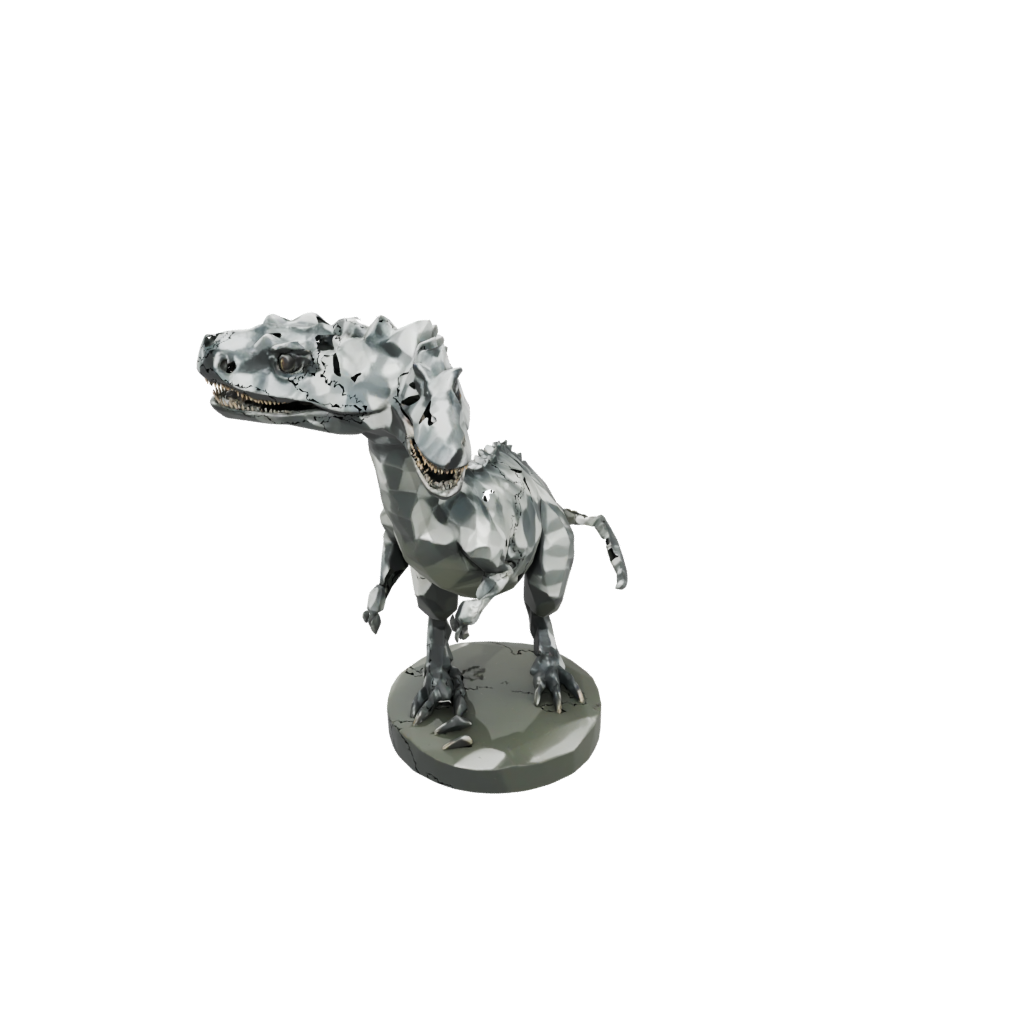 Camo Low-Poly Pachycephalosaurus