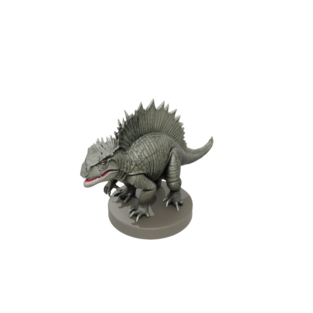Camo Dimetrodon — dinosaurs 3D print model, STL
