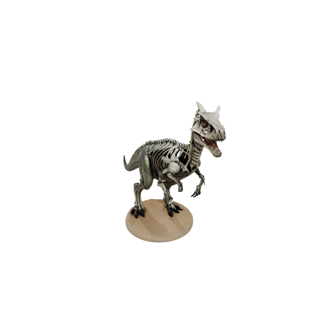 Camo Skeleton Carnotaurus — dinosaurs 3D print model, STL