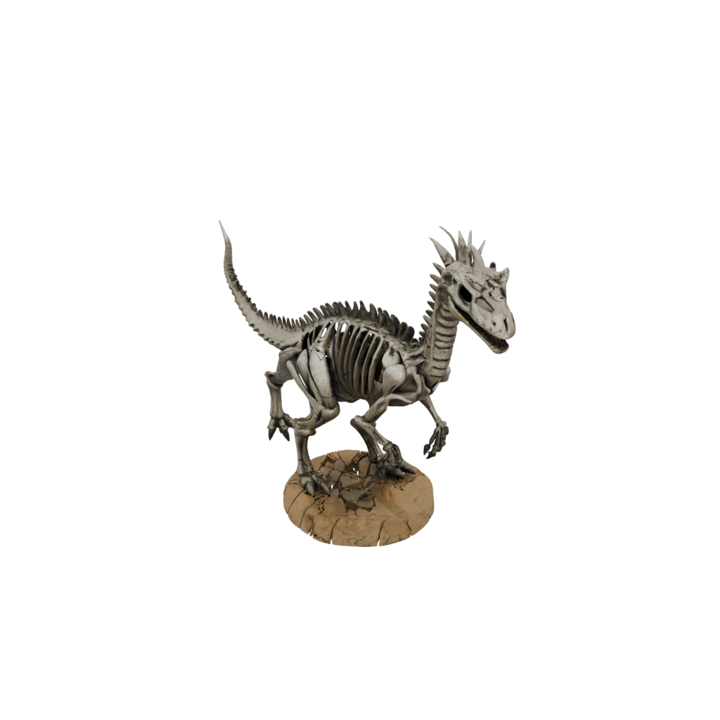 Camo Skeleton Kentrosaurus — dinosaurs 3D print model, STL