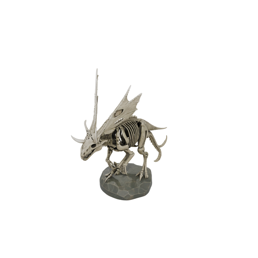 Camo Skeleton Protoceratops — dinosaurs 3D print model, STL