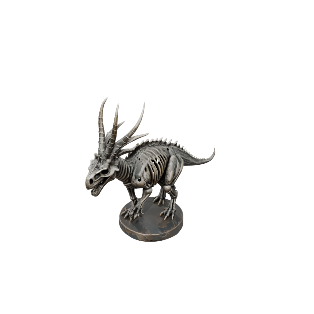 Camo Skeleton Styracosaurus — dinosaurs 3D print model, STL