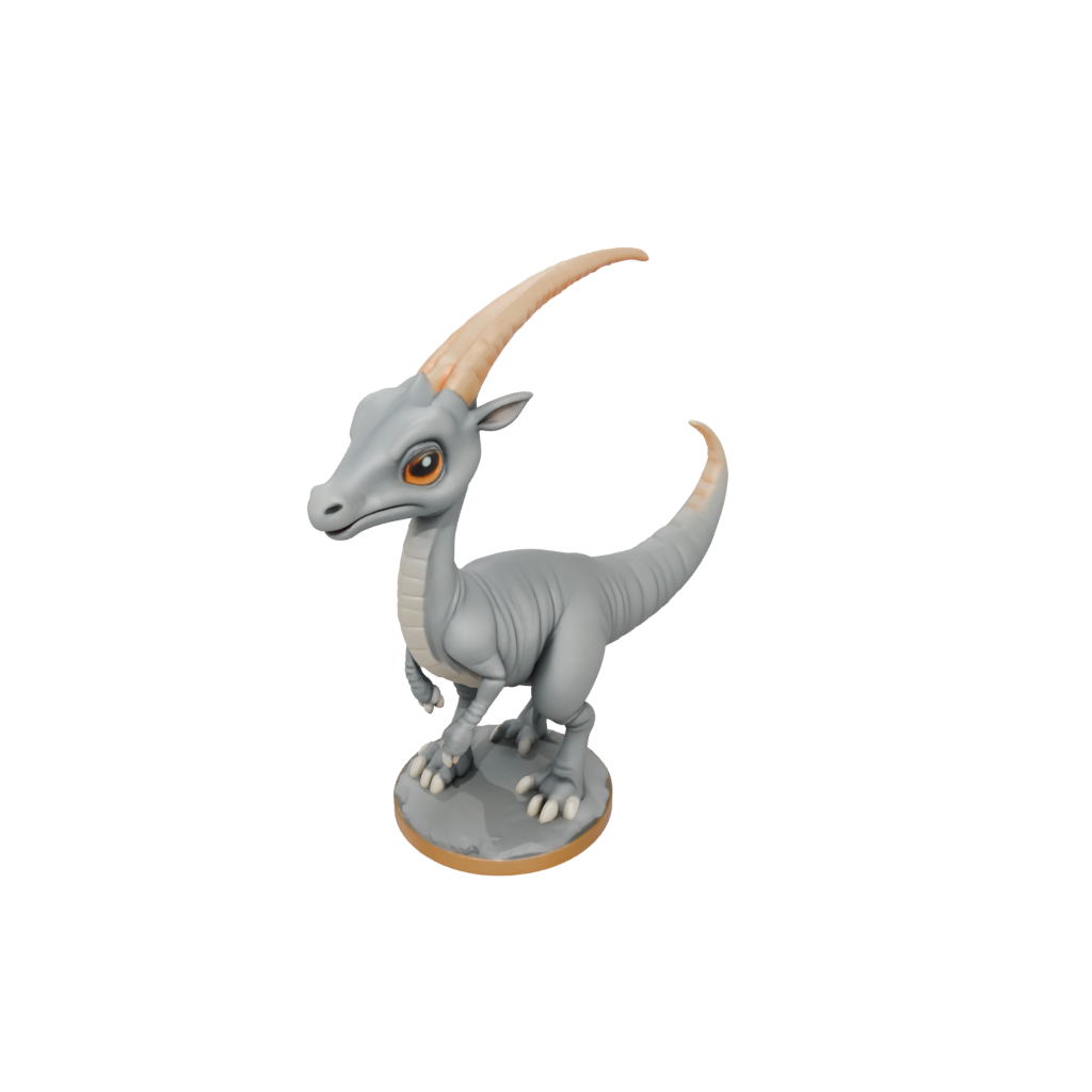 Chibi Parasaurolophus — dinosaurs 3D print model, STL