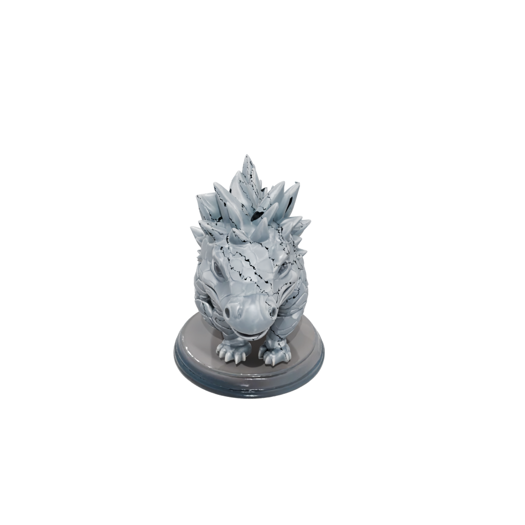 Crystal Chibi Ankylosaurus — dinosaurs 3D print model, STL