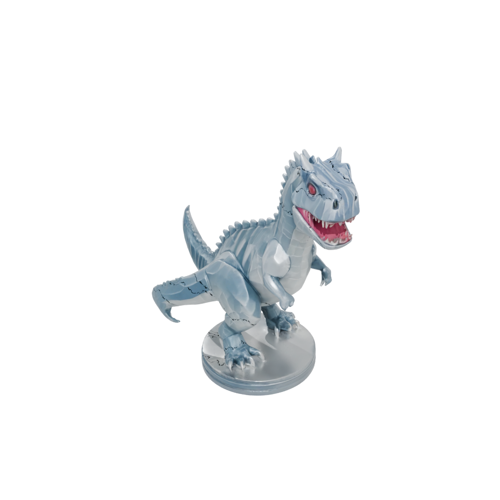Crystal Chibi Carnotaurus — dinosaurs 3D print model, STL