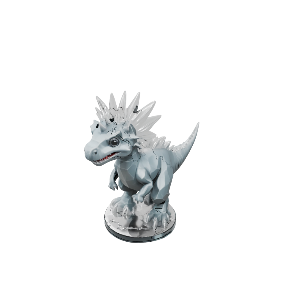 Crystal Chibi Kentrosaurus — dinosaurs 3D print model, STL